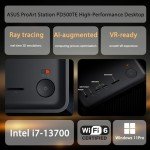 ASUS ProArt Station PD500TE High-Performance Desktop, Intel i7-13700, GeForce RTX 4070, Multizone Cooling, 64GB RAM, 4TB SSD, for Designing, 3D Modeling, with Thunderobot ML101 Wireless Mouse Bundle