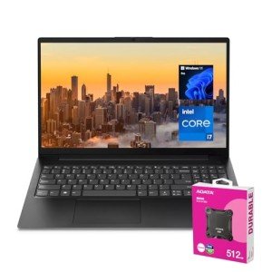 Lenovo V15 High-Performance Business Laptop, 15.6" Full HD Display, Intel Core i7-13620H, 40GB RAM, 1TB SSD, Webcam, HDMI, Wi-Fi 6, Windows 11 Pro, Black, Bundle with 64GB USB Flash Drive