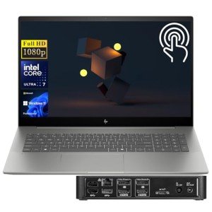 HP Envy High Performance AI Laptop, 17.3" FHD Touchscreen, Intel Core Ultra 7 155H, 64GB DDR5 RAM, 4TB SSD, Backlit KB, Wi-Fi 7, W11P, Grey, (Targus USB-C 100W) Docking Station Bundle