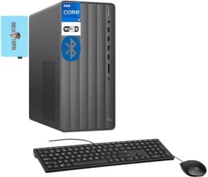 HP Envy High Performance Desktop PC, Nightfall Black (Intel i7-13700 16-Core, 64GB RAM, 4TB SSD, Intel UHD 770, WiFi 6, Bluetooth 5.3, USB Mouse & Keyboard, Win11P) w/Dockztorm Hub