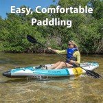 Sea Eagle EZLITE 10 Ultralight, All Woven, Drop Stitch, Rigid, High Performance, Easy Setup, 10' Solo Inflatable Kayak-Backpack, Seat, Carbon Paddle & Adjustable Footrests (EZLITE10 Pro Carbon Kayak)