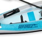 Sea Eagle EZLITE 10 Ultralight, All Woven, Drop Stitch, Rigid, High Performance, Easy Setup, 10' Solo Inflatable Kayak-Backpack, Seat, Carbon Paddle & Adjustable Footrests (EZLITE10 Pro Carbon Kayak)