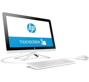 HP 2019 All-in-One 21.5" FHD Touchscreen High Performance Desktop PC, Intel Pentium Quad-Core Processor 4GB RAM 1TB HDD HDMI DVD WiFi Bluetooth Webcam Keyboard + Mouse Windows 10, Snow White