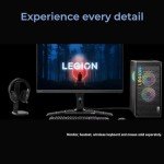 Lenovo Legion T5 High - Performance Gaming Tower Desktop, AMD Ryzen 7 7700X, NVIDIA GeForce RTX 4060 Ti, 32GB DDR5 RAM, 1TB PCIe SSD, RJ-45, HDMI, DisplayPort, Wi-Fi 6, Wired KB&Mouse, Windows 11 Pro