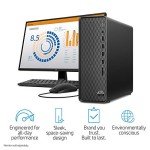 HP High Performance Slim Desktop PC, Intel Core i3-12100 Processor, 16GB DDR4 RAM, 512GB PCIe SSD DVD, Wi-Fi, HDMI, VGA, Keyboard + Mouse, Windows 11 Home, Black