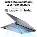 Naclud 15.6" FHD 1920X1080 Screen Laptop, High Performance Quad-Core Celeron N5095 Processors, 12GB DDR4 512GB SSD Computers Laptop, 2.4G/5G WiFi, Bluetooth 4.2, Webcam(Gray)