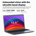 Naclud 15.6" FHD 1920X1080 Screen Laptop, High Performance Quad-Core Celeron N5095 Processors, 12GB DDR4 512GB SSD Computers Laptop, 2.4G/5G WiFi, Bluetooth 4.2, Webcam(Gray)
