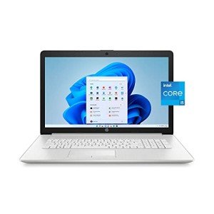 2022 HP High Performance Business Laptop - 17.3'' FHD IPS Intel i5-1135G7 4-Core Iris Xe Graphics 32GB DDR4 1TB SSD RJ45 LAN Fullsize Backlit Keyboard- Windows 11 Pro w/ USB, Silver, 17-BY4000