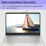 HP 15 Professional Slim High-Performance Laptop in Blue Ryzen 5 6-Core up to 4.0GHz 8GB 256GB SSD 15.6in Full HD BO Audio W11 (15-EF - Renewed)