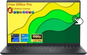 Dell Inspiron 15 3520 Business Touchscreen Laptop, 15.6" FHD Laptop with Microsoft Office Lifetime License, Intel 10-Core i5-1235U, 64 GB RAM, 2 TB SSD, Anti-Glare, Windows 11 Pro