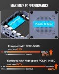 GMKtec Nucbox K6 Gaming Mini PC 32GB DDR5 5600MHz 2TB PCIe4.0 - AMD Ryzen 7 7840HS Mini Desktop Computers with Radeon 780M Graphics 4mn AI Chip - Dual 2.5GbE NIC LAN, Triple Display