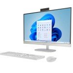 HP 27inch All-in-One Desktop Computer - Office 2024 Lifetime License, FHD Touch-Screen Intel Ultra 7-155U, 64GB DDR5 RAM, 4TB SSD, Aprivacy Camera, HD Webcam, Windows 11 Pro, White
