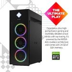 HP OMEN 45L Gaming Desktop, 13th Generation Intel Core i9-13900KF, 64 GB RAM, 2 TB Solid State Drive, NVIDIA GeForce RTX 4090 Graphics, Windows 11 Pro, GT22-1090 (2023),Black