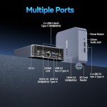 GEEKOM Mini PC GT12 Pro - 12th Gen Intel i7-12650H NUC12 Mini Computers(10 C/16T Up to 4.7GHz) 32GB DDR4/1TB PCIe Gen 4 SSD Windows 11 Pro Support Wi-Fi 6E/Bluetooth 5.2/USB 4.0/2.5G LAN/8K