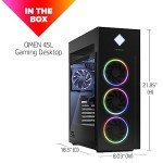 HP OMEN 45L Gaming Desktop, 13th Generation Intel Core i9-13900KF, 64 GB RAM, 2 TB Solid State Drive, NVIDIA GeForce RTX 4090 Graphics, Windows 11 Pro, GT22-1090 (2023),Black