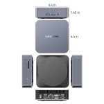 GEEKOM Mini PC GT12 Pro - 12th Gen Intel i7-12650H NUC12 Mini Computers(10 C/16T Up to 4.7GHz) 32GB DDR4/1TB PCIe Gen 4 SSD Windows 11 Pro Support Wi-Fi 6E/Bluetooth 5.2/USB 4.0/2.5G LAN/8K