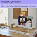 HP New All-in-one Computer | 21.5" FHD Anti-Glare Display | 16GB RAM | 1.5TB SSD (1TB PCIe & P500 500GB External) | Intel Dual-Core Processor | Ethernet (RJ-45) | HDMI | Webcam | Windows 11 Home