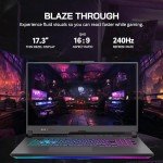 ASUS ROG Strix G17 Gaming Laptop, 17.3" QHD 240Hz Display, AMD Ryzen 9 7845HX, NVIDIA GeForce RTX 4060, 64GB DDR5, 2TB SSD, Backlit Keyboard, Wi-Fi 6E, Win 11, Gray, 128GB Hotface Extension Set