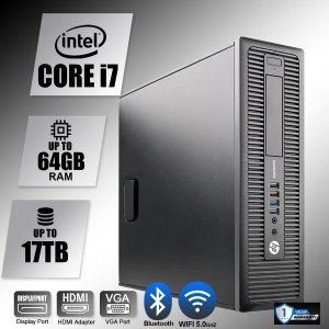 HP i7 Desktop PC, 64GB RAM, 8TB SSD