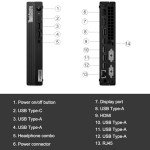Lenovo ThinkCentre M70q Gen 4 MFF 1L Tiny PC Mini Business Desktop Computer, 13th Gen Intel 16-Core i7-13700T, 32GB DDR4 RAM, 1TB PCIe SSD, WiFi 6, RJ-45, HDMI, DP Port, KB & Mouse, W11P, WE/PGPY