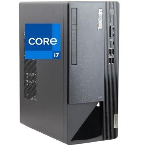 Lenovo ThinkCentre Neo 50T Gen 3 Tower Computer - Intel i7-12700K, 64GB Ram, 2TB NVMe SSD, DisplayPort, HDMI, VGA, DVD-RW, USB Type-C, Card Reader, Wi-Fi, Bluetooth - Windows 11 Pro, Black Desktop
