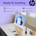 HP 24 Daily All-in-One, 23.8" FHD 1920 * 1080, Intel Core i3-1115G4, 32GB RAM, 1TB SSD, Wi-Fi, Wired KB & Mouse, SD Card Reader, Webcam, W11 Home, White Bundle with Adata 64GB USB Flash Drive