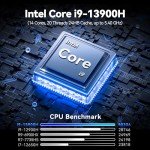 GEEKOM Mini PC XT13 Pro, 13th Gen Intel i9-13900H Mini Computers(14 C/20T, Up to 5.4GHz) 32GB DDR4/2TB PCIe Gen 4 SSD Windows 11 Pro Support Wi-Fi 6E/Bluetooth 5.2/USB 4.0/2.5G LAN/8K/Quad Displays