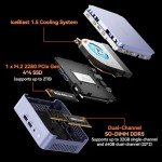 GEEKOM AX7 Pro Mini PC,AMD Ryzen R9-7940HS (8C/16T,up to 5.2GHz) Mini Computers, 32GB DDR5 5600Mhz RAM&2TB PCIe Gen 4 SSD, Mini Desktop Windows 11 Pro, AMD Radeon 780M /WiFi 6E/BT5.2/2.5G LAN