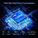 ASUS NUC 12 Pro, Intel NUC 12 Pro Business Mini Desktop Computer, Intel Core i7-1260P(12C/16T, Up to 4.7GHz) Mini PC, 32GB DDR4 RAM 1TB PCIe 4.0 NVMe SSD, 8K/HDR/WiFi 6E/BT5.3/Windows 11 Pro