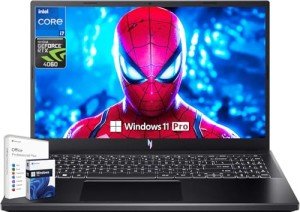 acer Nitro V 15 Gaming Laptop, Microsoft Office Lifetime License & Windows 11 Pro, 15.6" 144Hz FHD Display, Intel 10-Core i7-13620H, NVIDIA GeForce RTX 4060, 32GB DDR5 RAM, 2TB SSD, Backlit Keyboard