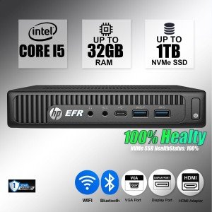 HP Micro Desktop Computer PC i5, Up to 32GB RAM, 1TB SSD, Windows 10/11 WiFi
