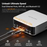 GEEKOM A8 Max AI Mini PC, AMD Ryzen 9 8945HS (up to 5.2 GHz), 2.5Gbps Dual LAN Port Mini Gaming PC with 32GB DDR5 2TB SSD, Mini PC Windows 11 Pro/Wi-Fi 6E/BT 5.2/USB4/8K