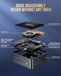 GMKtec Mini PC Intel i7-1195G7(Up to 5.0GHz) 16GB DDR4 1TB SSD, Mini Desktop Computers Dual SSD Slot, WiFi 6, USB3.2, BT 5.2, DP, HDMI, RJ45 2.5G