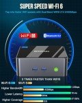 GMKtec Mini PC Intel i7-1195G7(Up to 5.0GHz) 16GB DDR4 1TB SSD, Mini Desktop Computers Dual SSD Slot, WiFi 6, USB3.2, BT 5.2, DP, HDMI, RJ45 2.5G