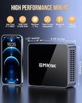 GMKtec Mini PC Intel i7-1195G7(Up to 5.0GHz) 16GB DDR4 1TB SSD, Mini Desktop Computers Dual SSD Slot, WiFi 6, USB3.2, BT 5.2, DP, HDMI, RJ45 2.5G