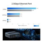 MINISFORUM EliteMini HX90 Mini PC AMD Ryzen 9 5900HX Desktop Computer, DDR4 32GB+512GB SSD, 2.5Gbps LAN, 2X HDMI & 2X DP 4K@60Hz Outputs, 2X HDD Slot, 5X USB, AMD Radeon Graphics Tower PC