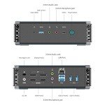 MINISFORUM EliteMini HX90 Mini PC AMD Ryzen 9 5900HX Desktop Computer, DDR4 32GB+512GB SSD, 2.5Gbps LAN, 2X HDMI & 2X DP 4K@60Hz Outputs, 2X HDD Slot, 5X USB, AMD Radeon Graphics Tower PC