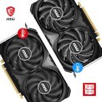 MSI GeForce RTX 4060 Ti Ventus 2X Black 8G OC Graphics Card -NVIDIA RTX 4060 Ti, 8GB GDDR6 Memory, 18Gbps, PCIe 4.0, DLSS3