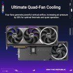 ASUS ROG Astral GeForce RTX™ 5080 OC Edition Gaming Graphics Card (PCIe® 5.0, 16GB GDDR7, HDMI®/DP 2.1, 3.8-Slot, 4-Fan Design, Axial-tech Fans, Patented Vapor Chamber, Phase-Change GPU Thermal pad)