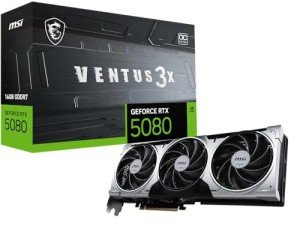 MSI VGA GEFORCE RTX 5080 16G Ventus 3X OC Plus RTX5080 16GB GDRR7 256 B DX12 PCIE 5.0 X16 (3XDP 1XHDMI)