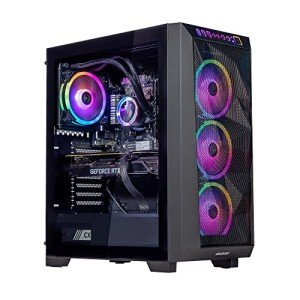 Velztorm Pilum Gaming Desktop PC (AMD Ryzen 7-5700X 8-Core, 64GB RAM, 1TB PCIe SSD + 2TB HDD (3.5), GeForce RTX 4060, HDMI, Display Port, USB 3.0, Black, Win 11 Home)