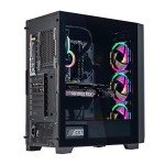 Velztorm Pilum Gaming Desktop PC (AMD Ryzen 7-5700X 8-Core, 64GB RAM, 1TB PCIe SSD + 2TB HDD (3.5), GeForce RTX 4060, HDMI, Display Port, USB 3.0, Black, Win 11 Home)