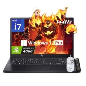 acer Nitro V 15 Gaming Laptop, Intel 10-Core i7-13620H, NVIDIA GeForce RTX 4060, 15.6" 144Hz FHD IPS Display, 64 GB DDR5 RAM, 2 TB SSD, Backlit Keyboard, Windows 11 Pro, Gaming Mouse, 256GB UFD