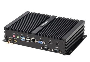 KINGDEL Fanless Desktop PC, i7 12th Gen. 10 Cores CPU Office Computer, 64GB RAM, 2TB NVMe SSD, 2xUSB 3.0, HD Port, VGA, 2xCOM RS232, HTPC, Silent Working