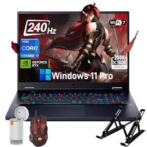 acer Predator Helios-Neo 18 Gaming Laptop - WQXGA IPS 240Hz, i9-14900HX, NVIDIA GeForce RTX 4080, 64 GB DDR5, 2 TB SSD, Backlit Keyboard, Wi-Fi 7, Windows 11 Pro, w/cefesfy Accessories