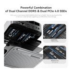 Beelink SER8 Mini PC, AMD Ryzen 7 8845HS(Up to 5.1GHz) 8C/16T, Mini Desktop Computer 32GB DDR5 RAM 1TB NVMe SSD, Small Gaming PC Support 4K@144Hz Output/BT5.2/WiFi 6 for Gaming/Office/Home