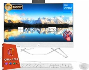 HP Touchscreen Business All-in-One Desktop Computer, 23.8" FHD, Free Microsoft Office 2024, Intel 6-Core i3-1215U, 64 GB RAM, 2 TB SSD, UHD Graphics, FHD IR Webcam, Wired KB & Mouse, Windows 11 Pro