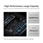 Beelink SER7 Mini PC, AMD Ryzen 7 7840HS(up to 5.1GHz) 8C/16T, Mini Computer 32GB DDR5 RAM 1TB NVMe PCIE 4.0 SSD, Mini Desktop Computer 4K 144Hz Quad Screen Display WiFi6/BT5.2/WOL/W-11 Pro