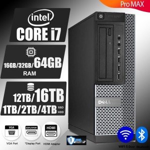 DELL Desktop Computer PC i7, up to 64GB RAM 16TB SSD/HDD, Windows 10/11, WiFi BT