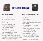 AMD Ryzen 5 7600X CPU with ASUS TUF B650-E Motherboard